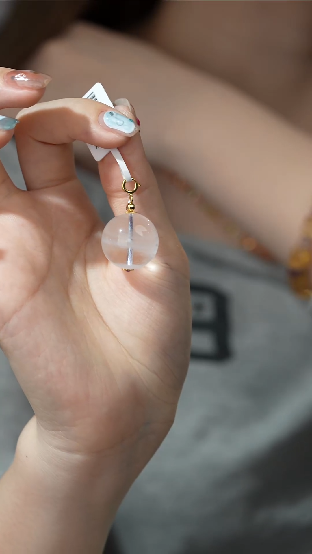 吊坠18K金镶嵌水晶M03（多样性发一件）