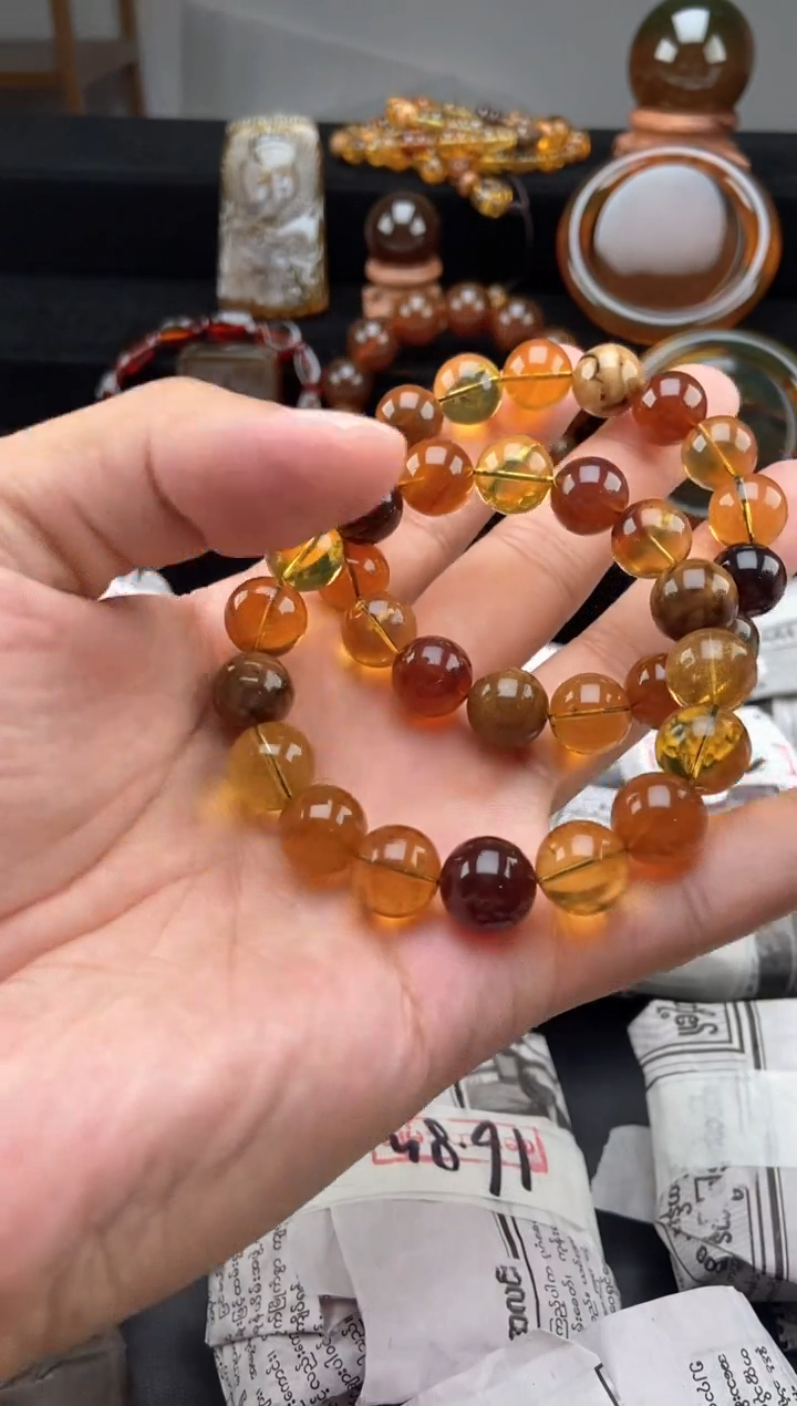 手链琥珀未镶嵌多宝手串【多样性发货其中一】