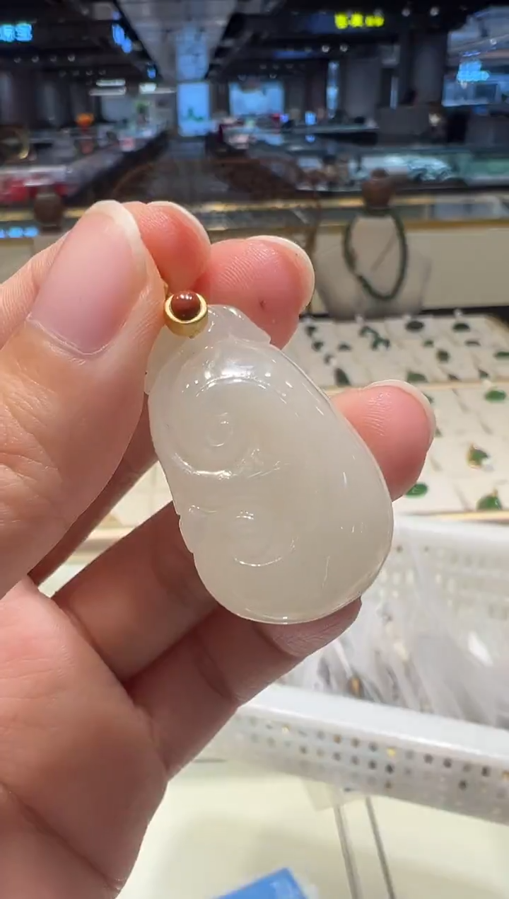 【闪购商品】和田玉颈饰银S925镶嵌@@B7362HTY