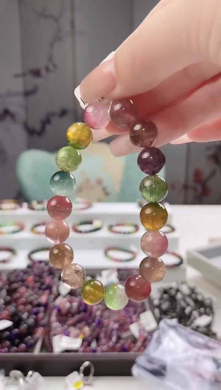 【闪购商品】碧玺手串未镶嵌11mm多人多样性发其一