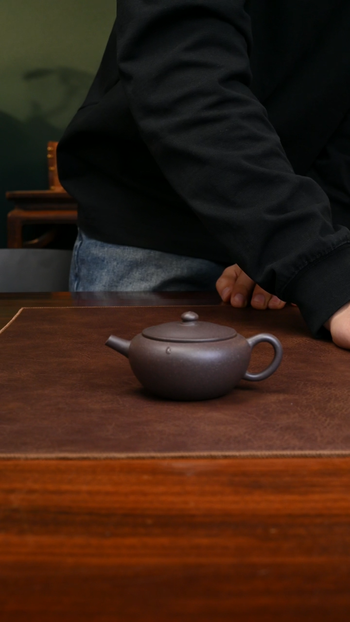 【闪购商品】紫砂茶壶天青泥大彬钵圆115cc