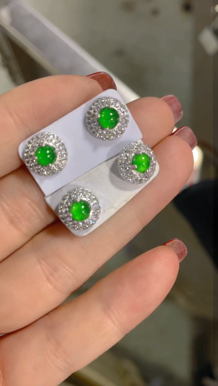 【闪购商品】翡翠耳饰未镶嵌天然A货翡翠多样性发货拍一发一