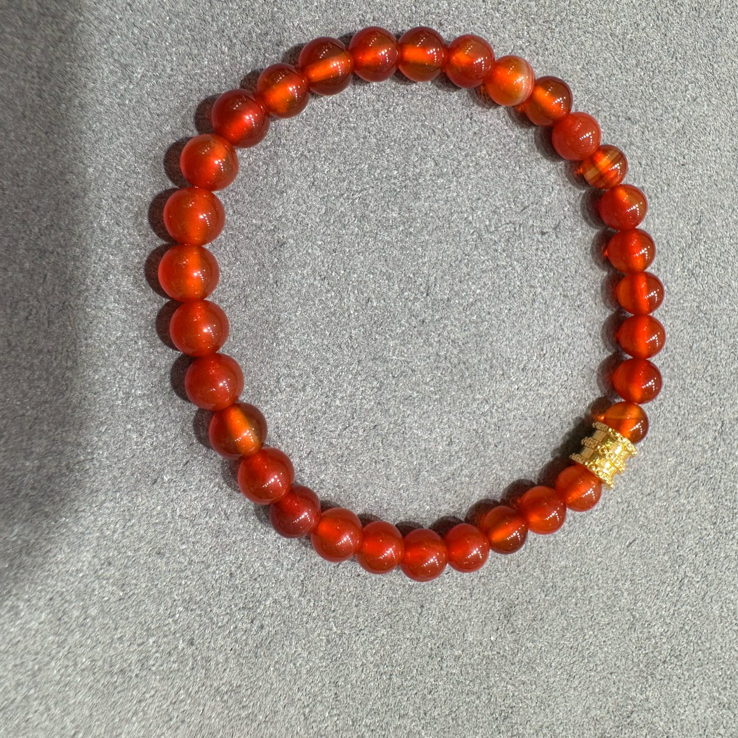 【周周专属】足金转运珠路路通红玛瑙手串