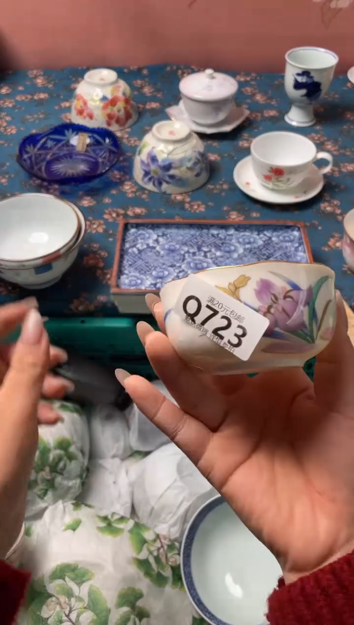 瓷片桃**妖瓷器瓷器Q723