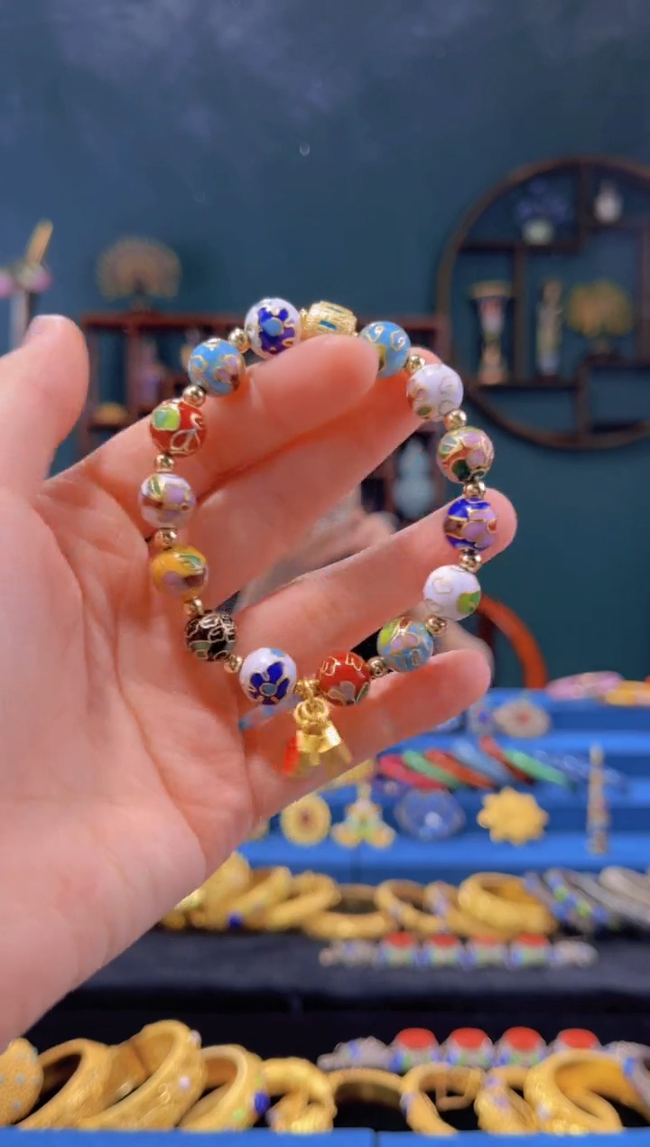 【闪购商品】景泰蓝手串1.0多宝色