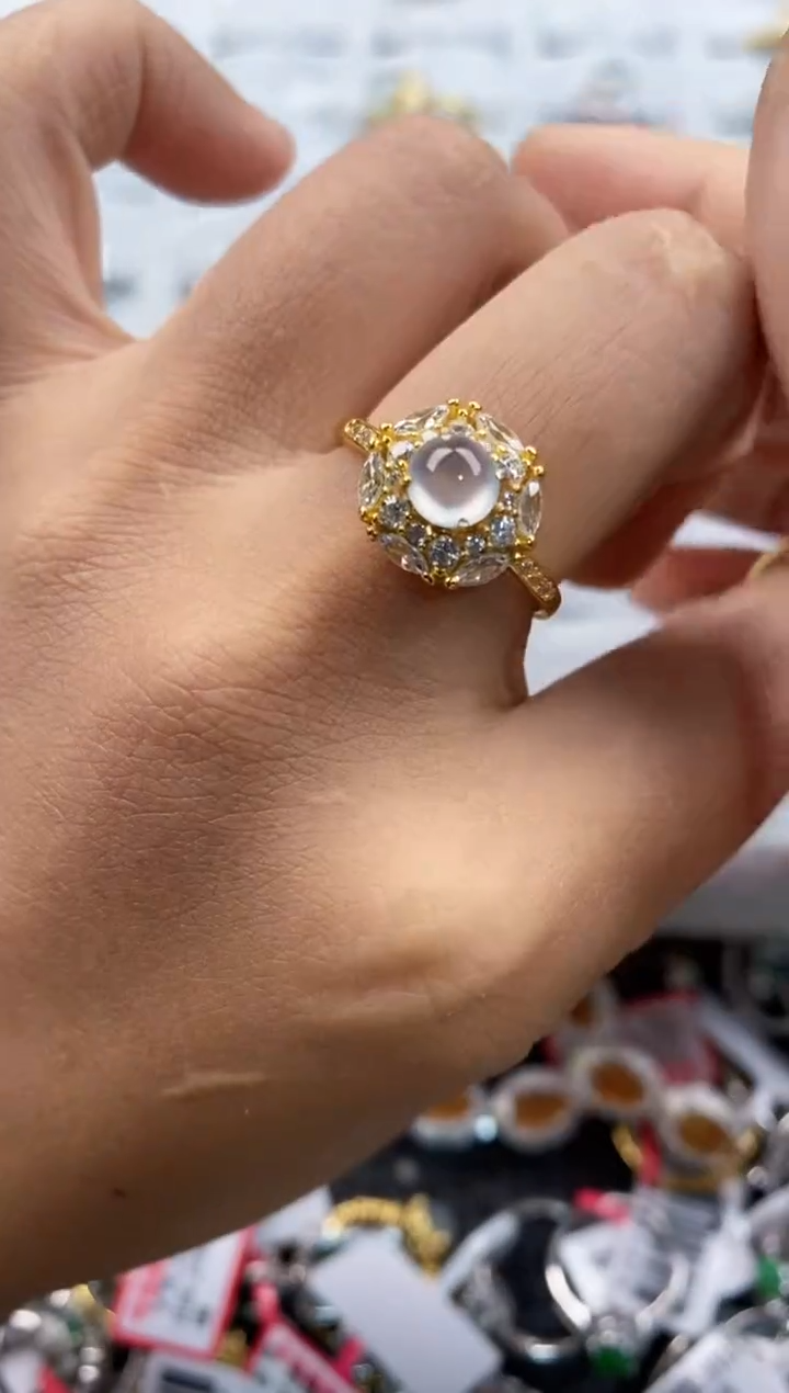 银S925镶嵌戒指翡翠333    9随机发货