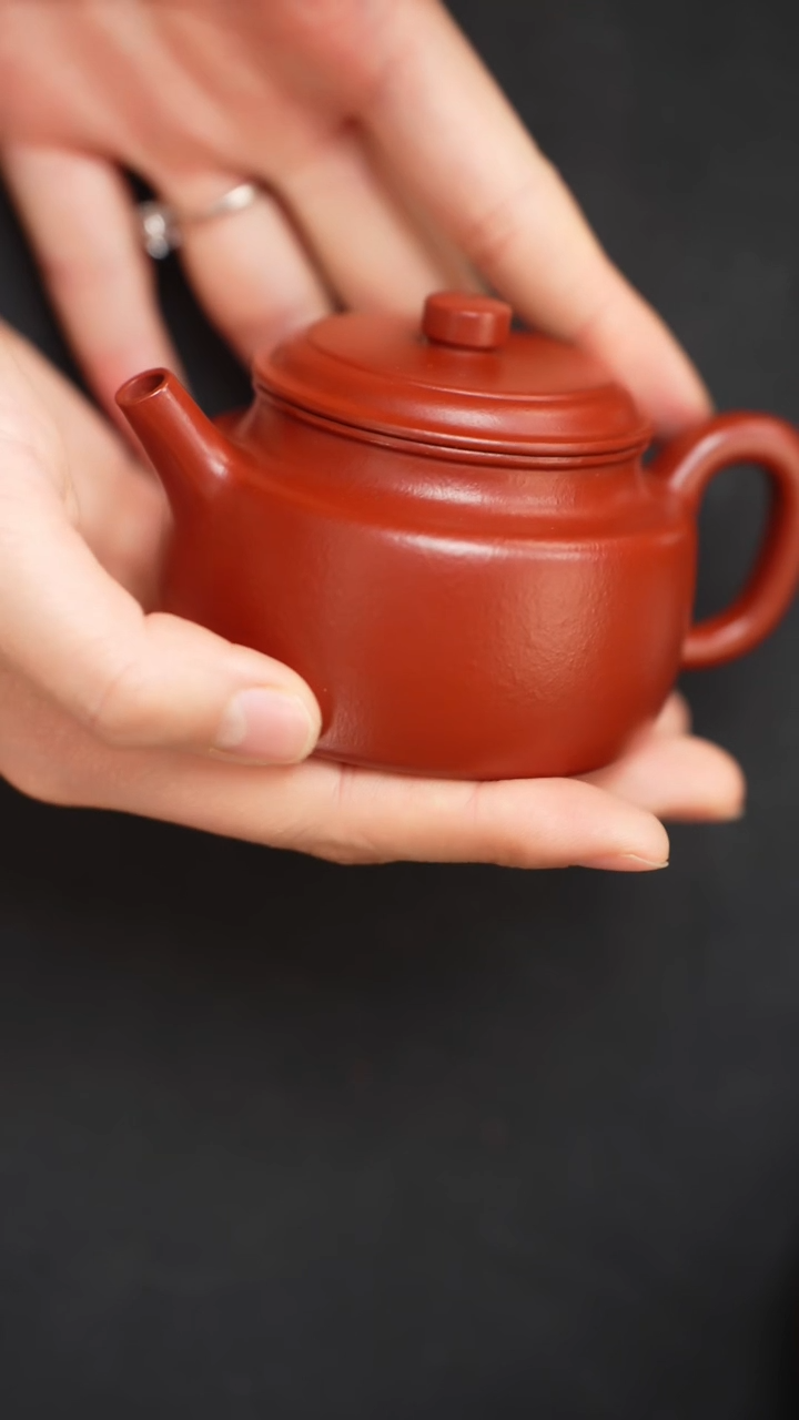 【闪购商品】紫砂茶壶朱泥光素德钟140cc