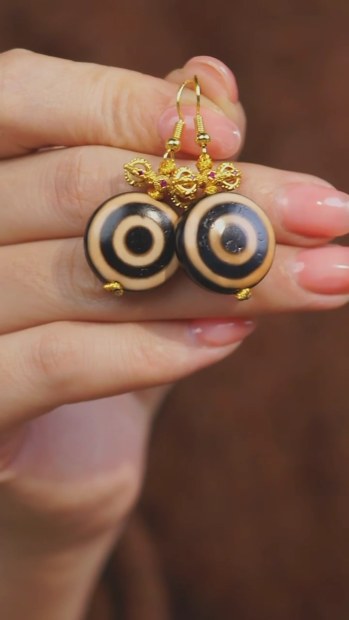 【闪购商品】玛瑙/玉髓耳环未镶嵌多样性发其一