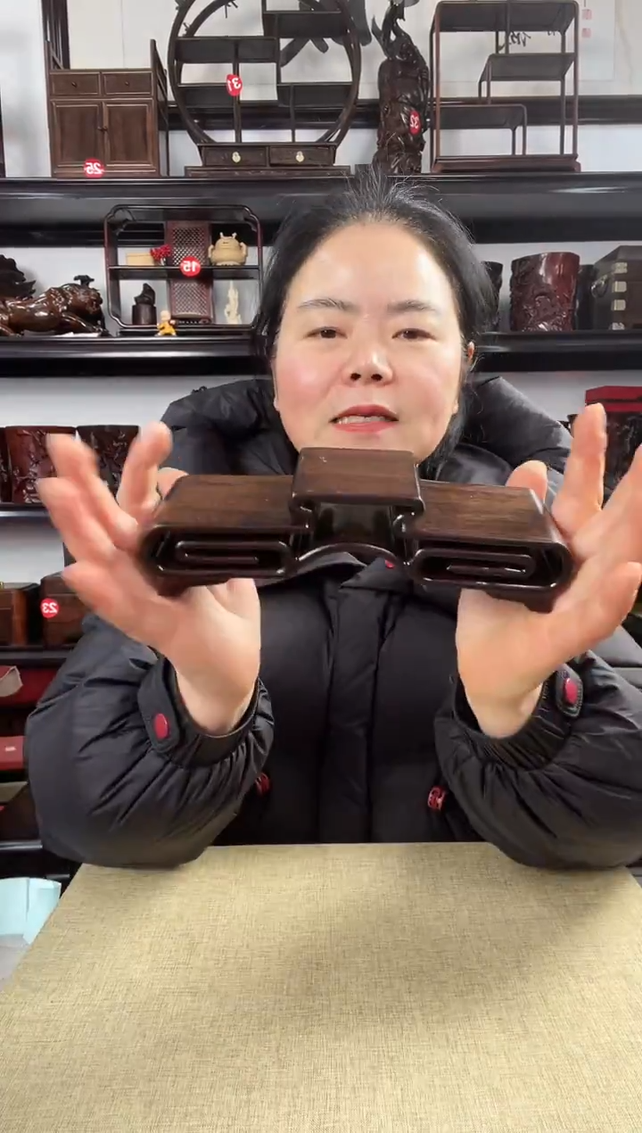 木老李红木工艺品三连