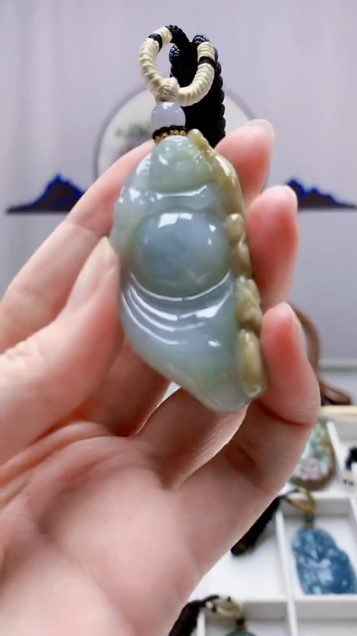 未镶嵌定制翡翠4898zm-毛货挂件佛公112