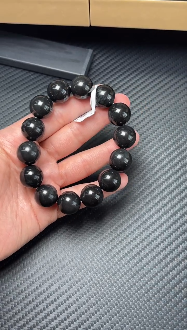 未镶嵌手串和田玉若羌毛毛矿微色差卡16Pm