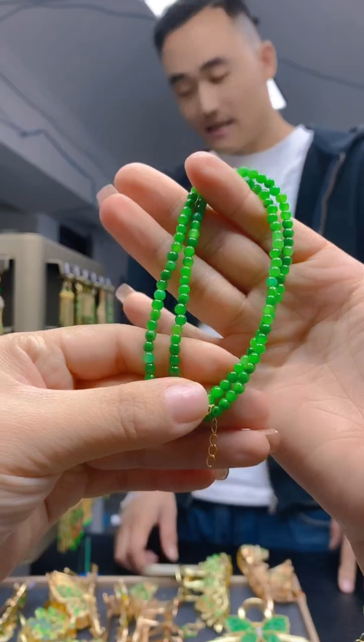 【闪购商品】翡翠耳饰合金0391翡翠锁骨链