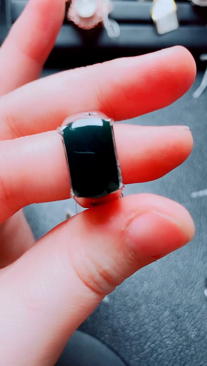 银S925镶嵌戒指翡翠111