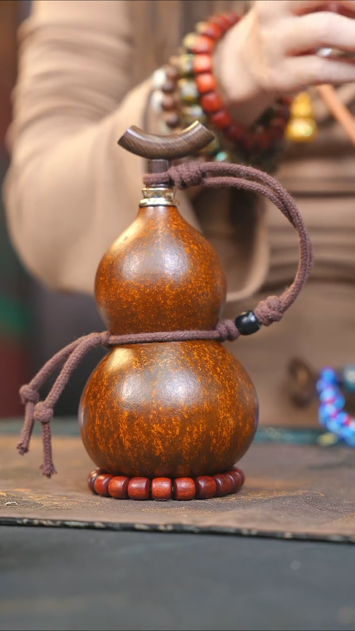 【闪购商品】WQ140大漆酒葫芦不包手串及旋转底座