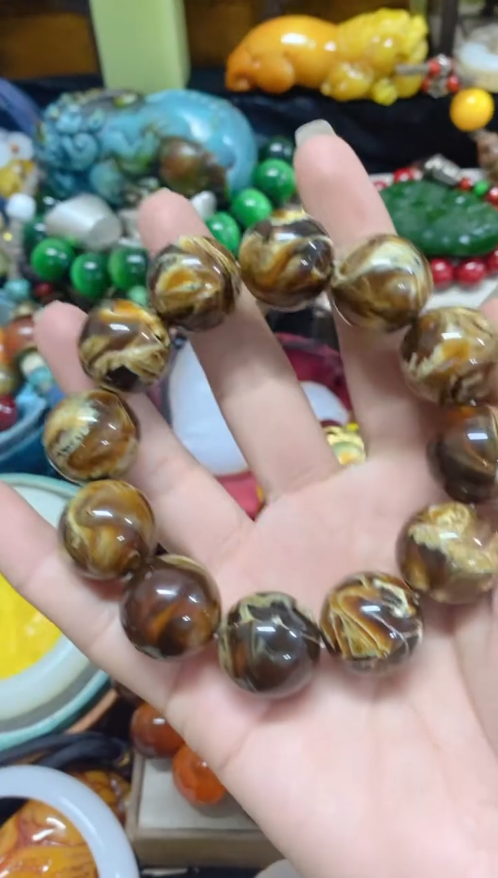 【闪购商品】琥珀手串未镶嵌主播推荐主播推荐