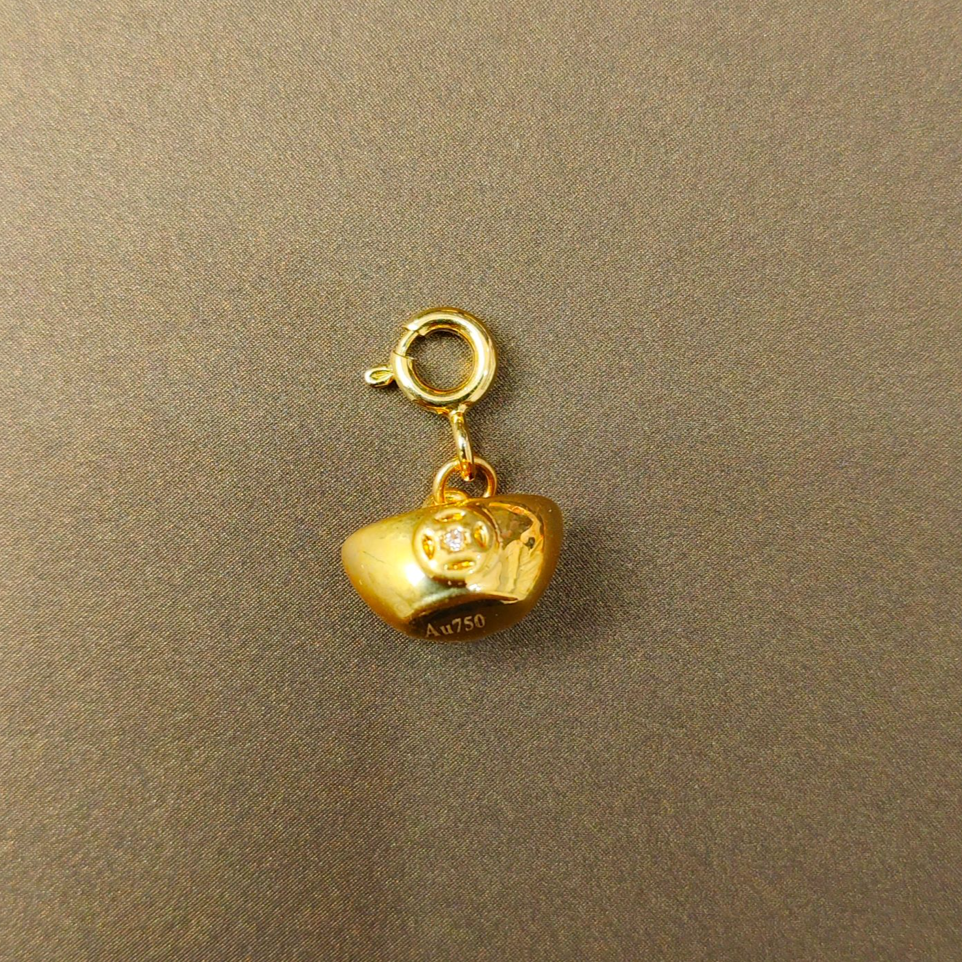 【质检发货】18K金小金元宝提溜配件DIY