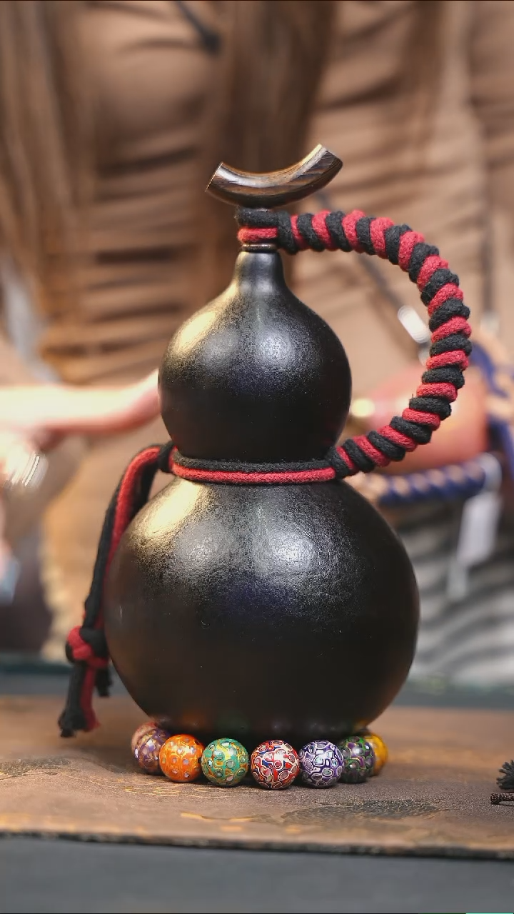 【闪购商品】WA254大漆酒葫芦不包手串及旋转底座
