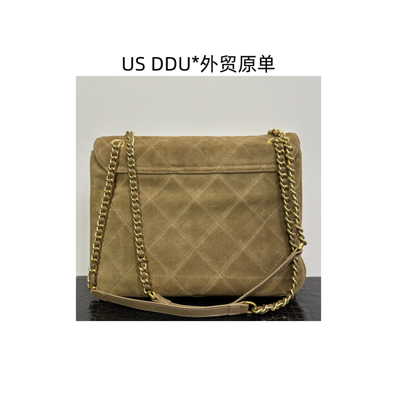 Y 棕色麂皮25流浪百搭单肩包L3360/L007