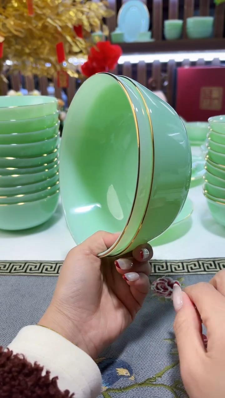 玉瓷6.5英寸面碗2只