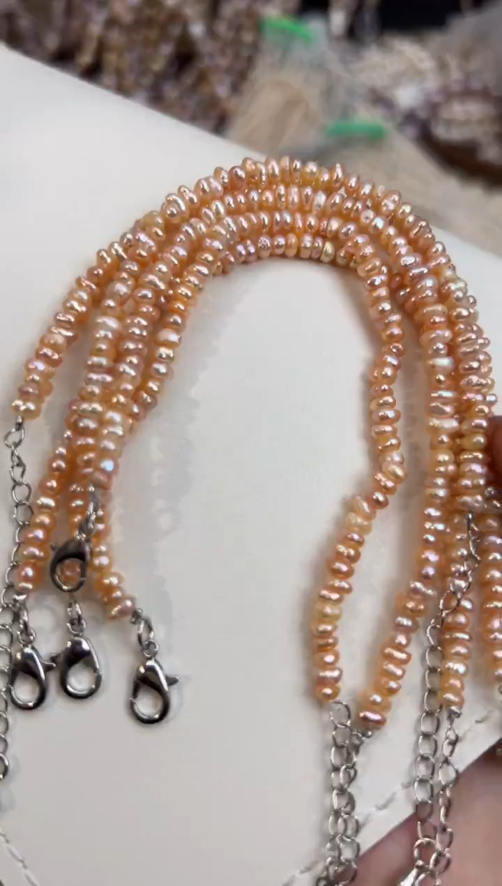 未镶嵌福利淡水珍珠无核*强光珍珠手链（多样性发一）4mm+