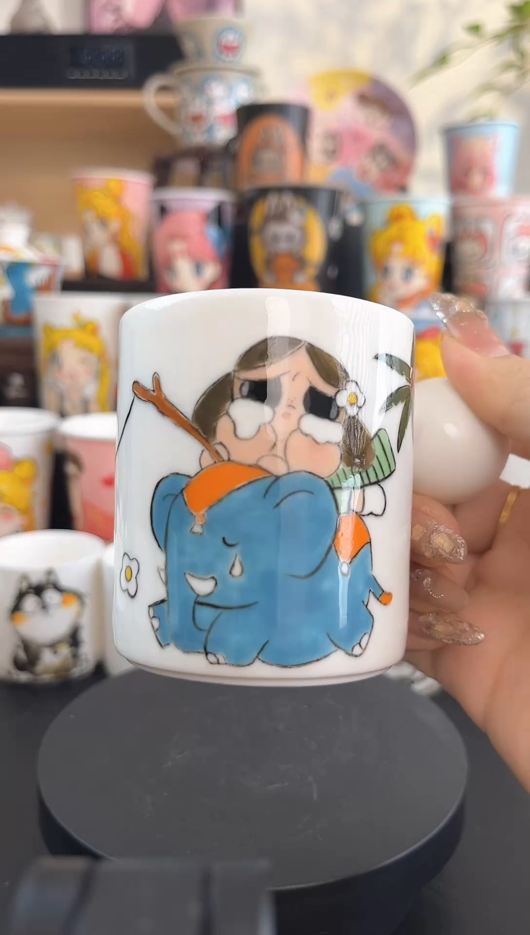 【闪购商品】摆件手工手绘陶瓷小杯杯