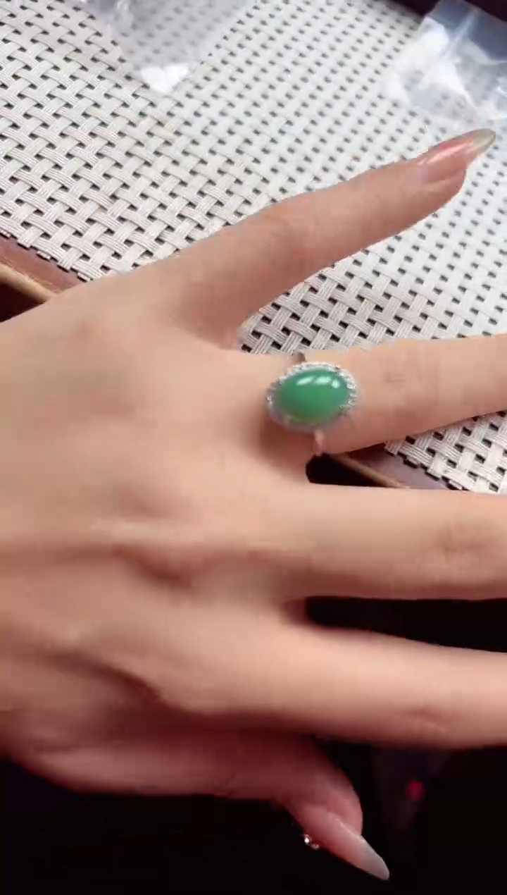 【闪购商品】翡翠戒指银S925镶嵌 戒指