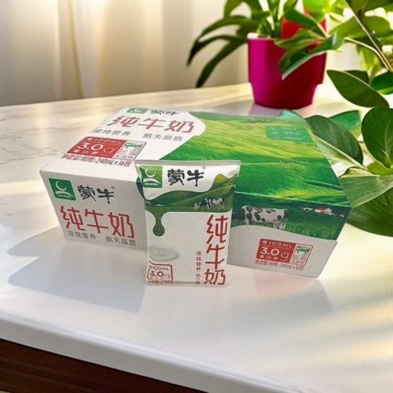 (限时秒杀新日期12月9号)蒙牛纯牛奶240ml*16袋