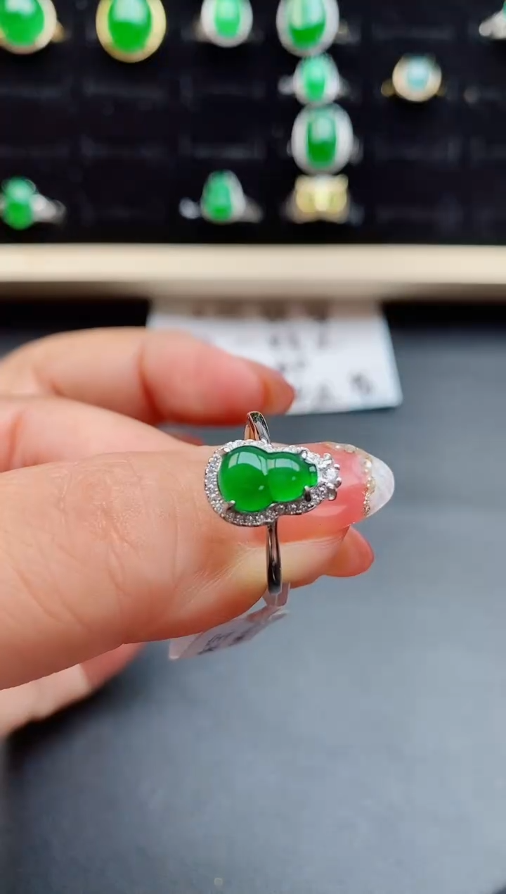 【闪购商品】翡翠戒指银S925镶嵌50800