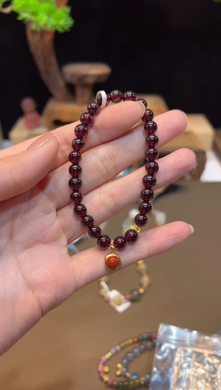 手链未镶嵌石榴石手饰@@