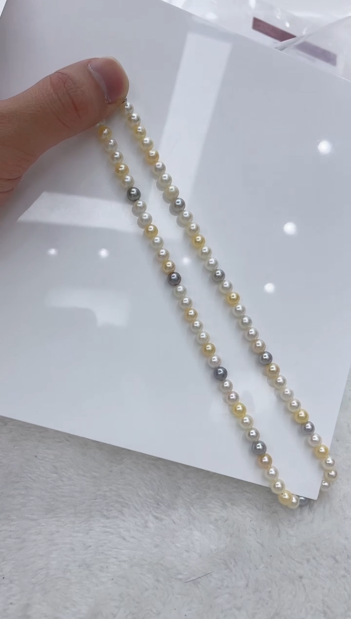 【闪购商品】海水珍珠颈饰银S925镶嵌海水珍珠项链