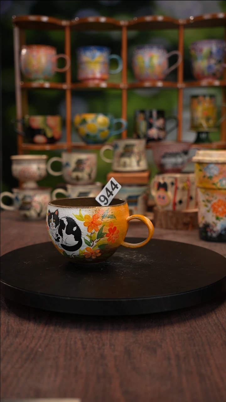 景德镇釉下手绘陶瓷紫砂杯