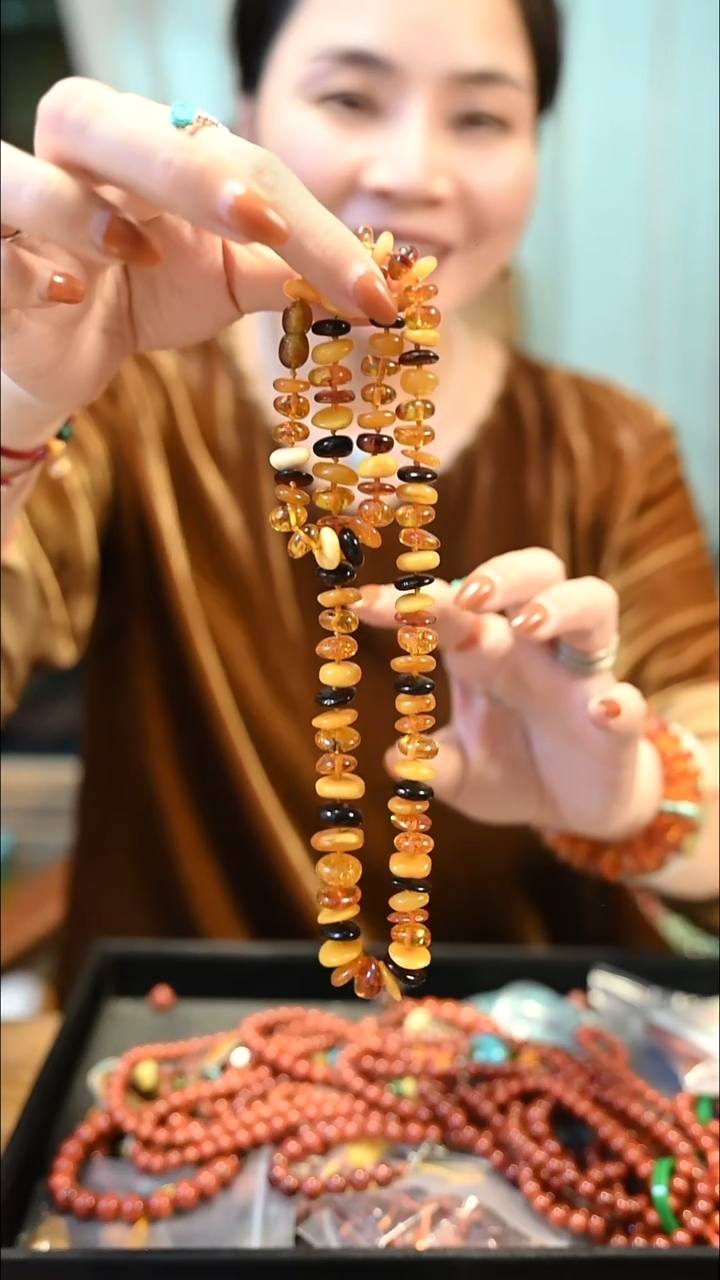 琥珀颈饰未镶嵌全量