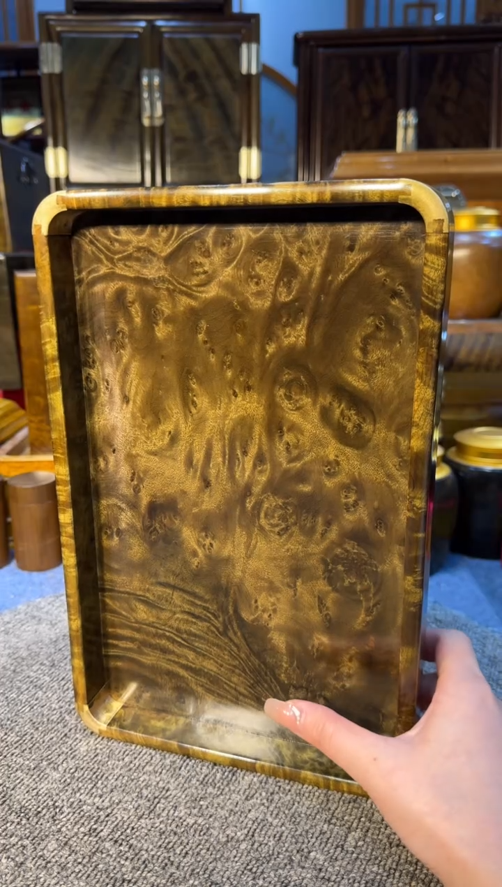 【闪购商品】乌木类成套家具阴沉乌木托盘Y12