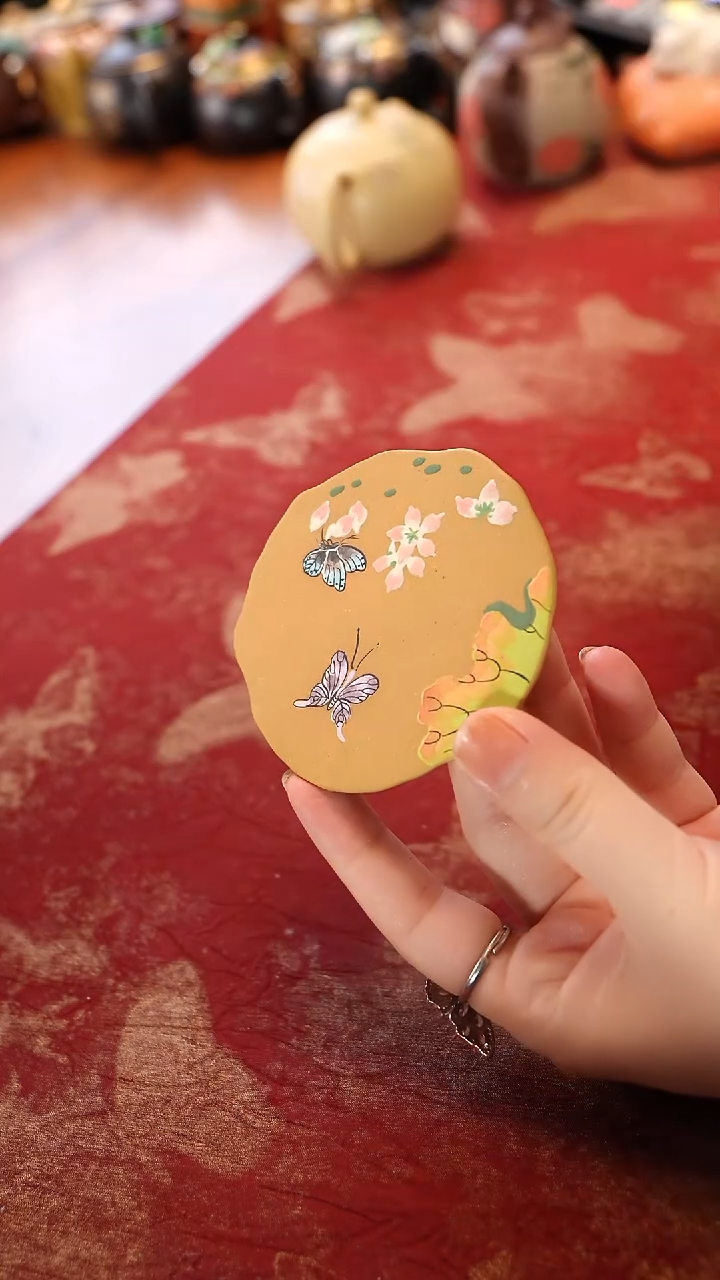 茶壶紫砂段泥荷叶杯垫