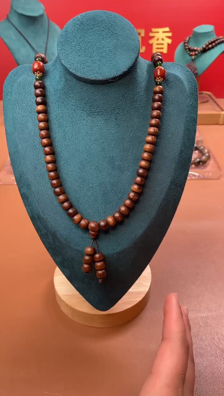 【闪购商品】沉香手串M沉水玉化富森红土6*8*108颗