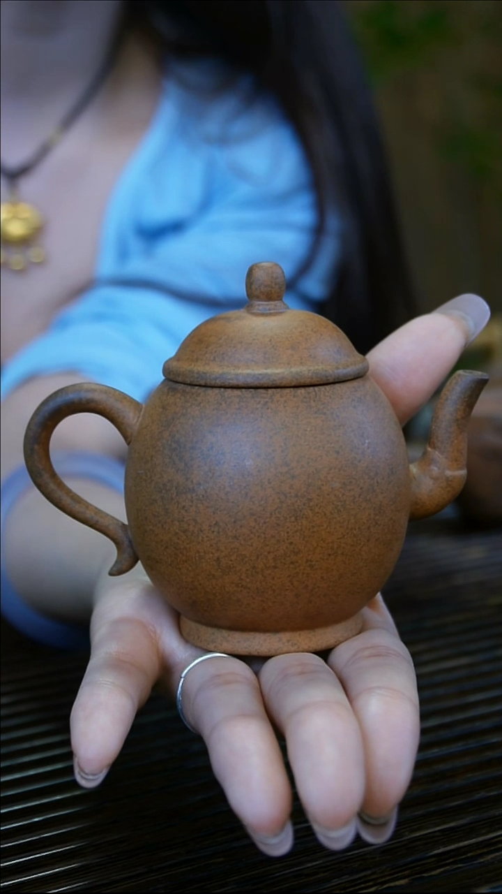 F10原矿宫灯磨砂感老岩泥茶壶