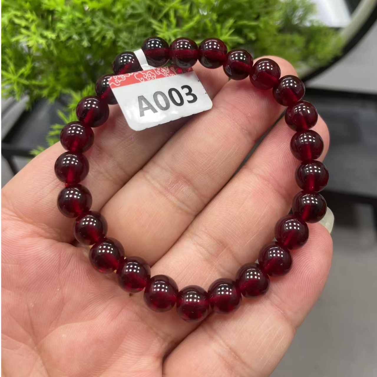 A003石榴石 单圈小卡手串