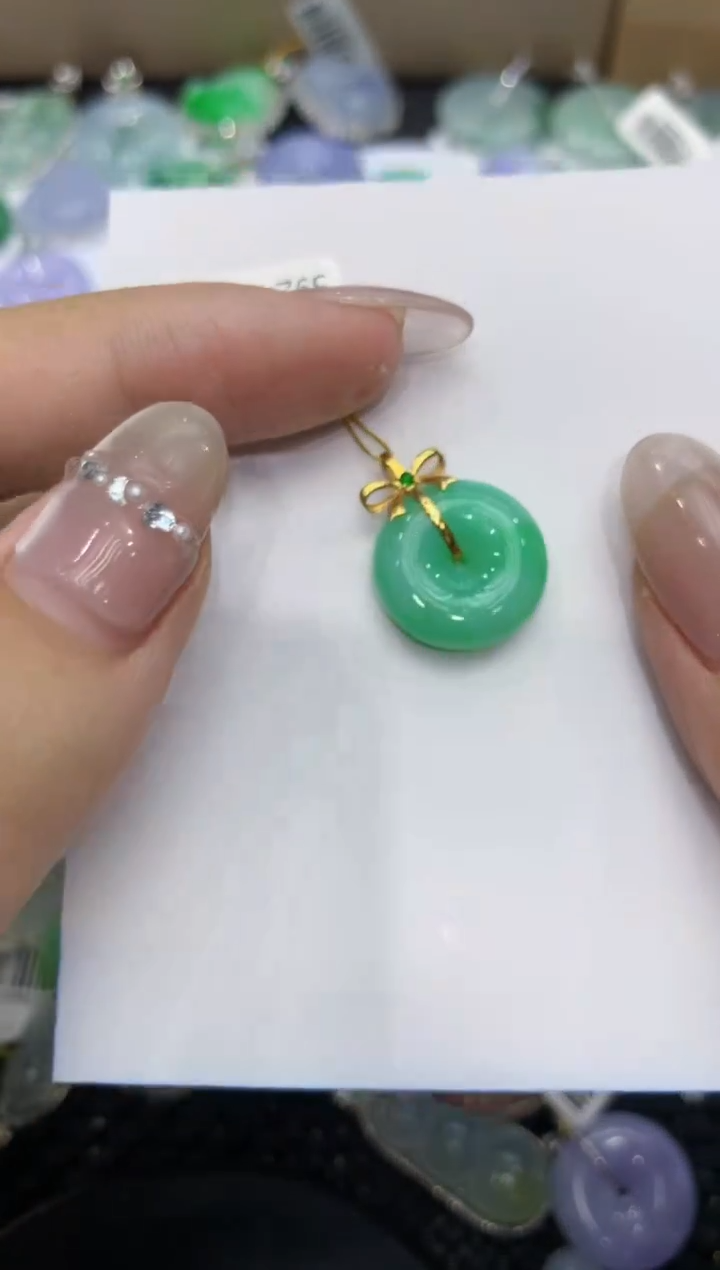 【闪购商品】翡翠颈饰18K金镶嵌222222222