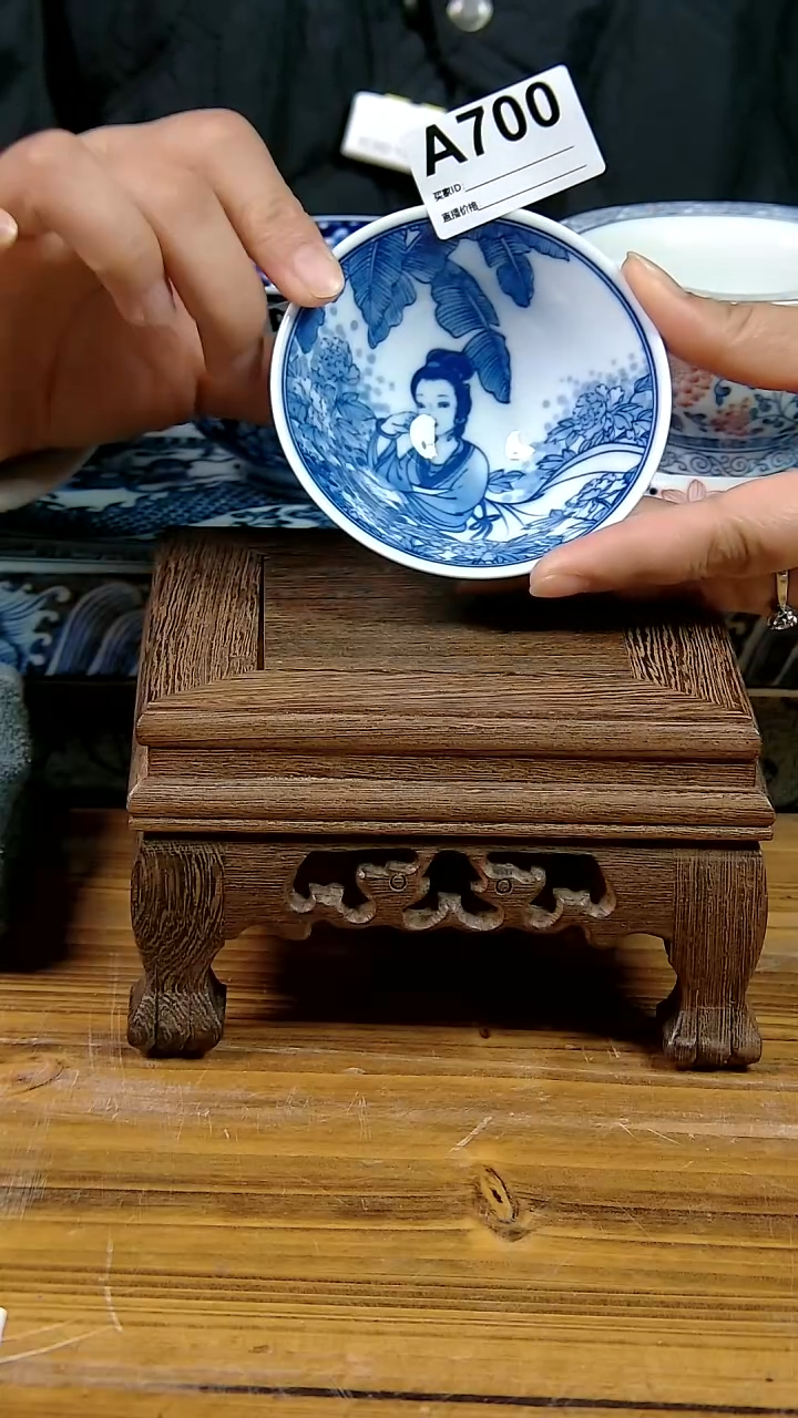 摆件景德镇陶瓷茶具茶杯摆件700