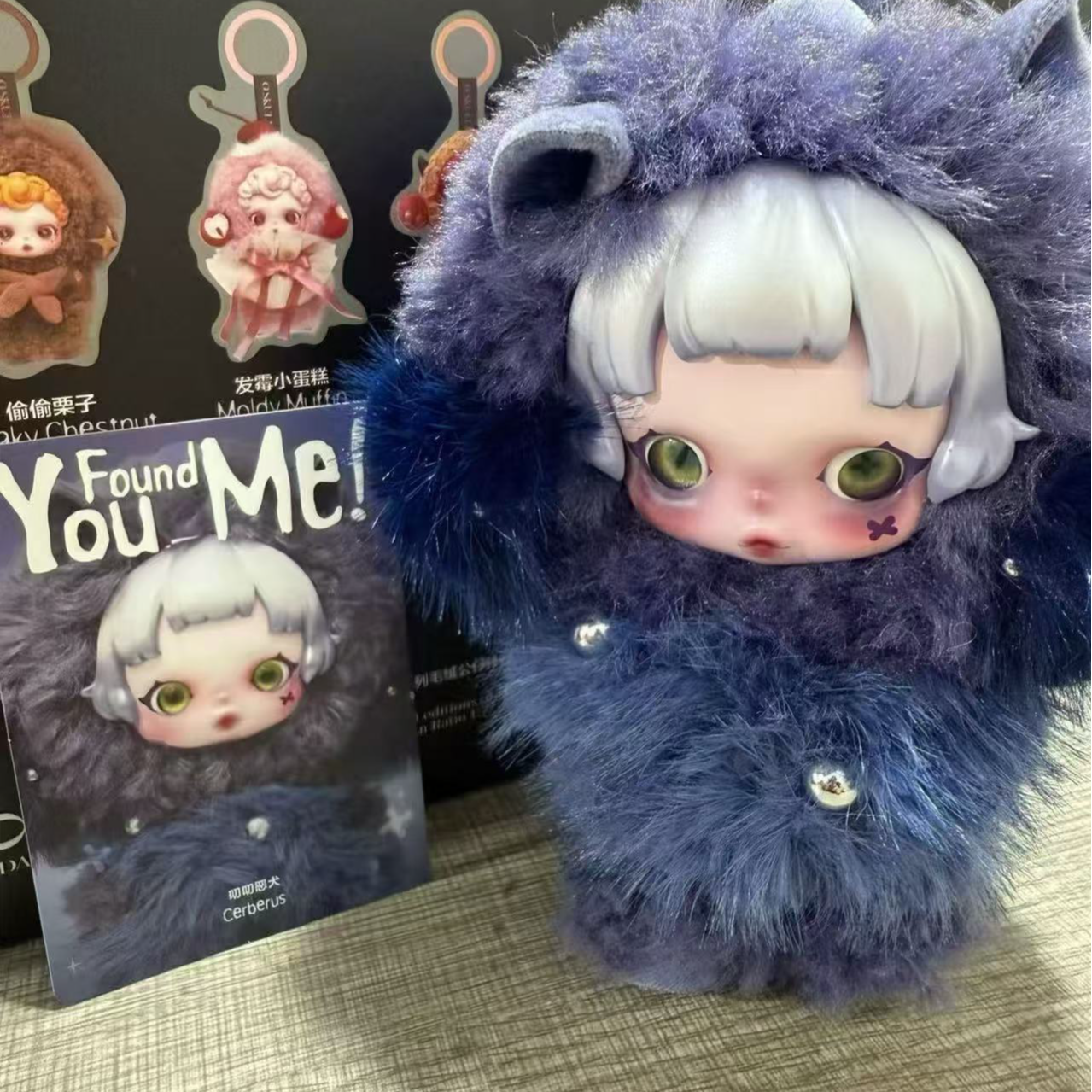 sp 3.0包挂盲盒搪瓷脸挂饰冬日毛绒公仔挂件玩偶