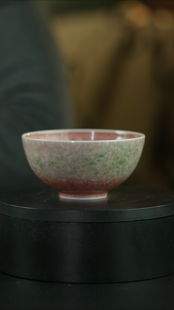 【闪购商品】杯庐陵昱西六字篆款瓜皮绿罗汉杯