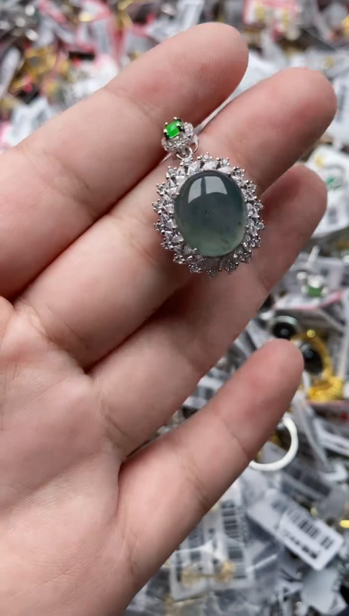 【闪购商品】翡翠戒指银S925镶嵌111111---3