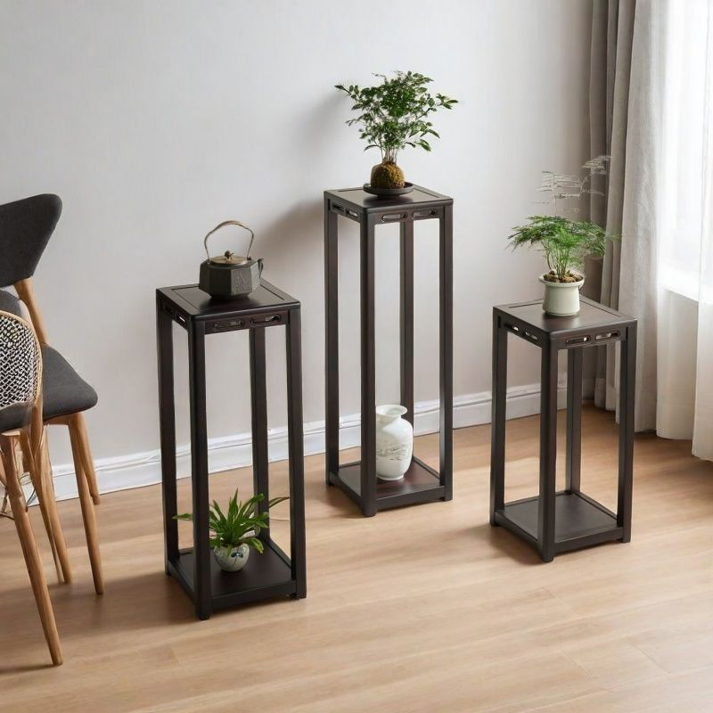 新中式花架 阳台庭院绿植多层置物架