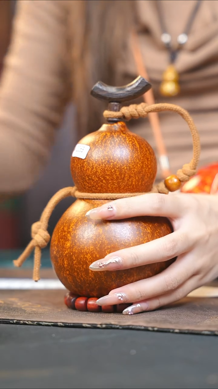 【闪购商品】WQ263大漆酒葫芦不包手串及旋转底座