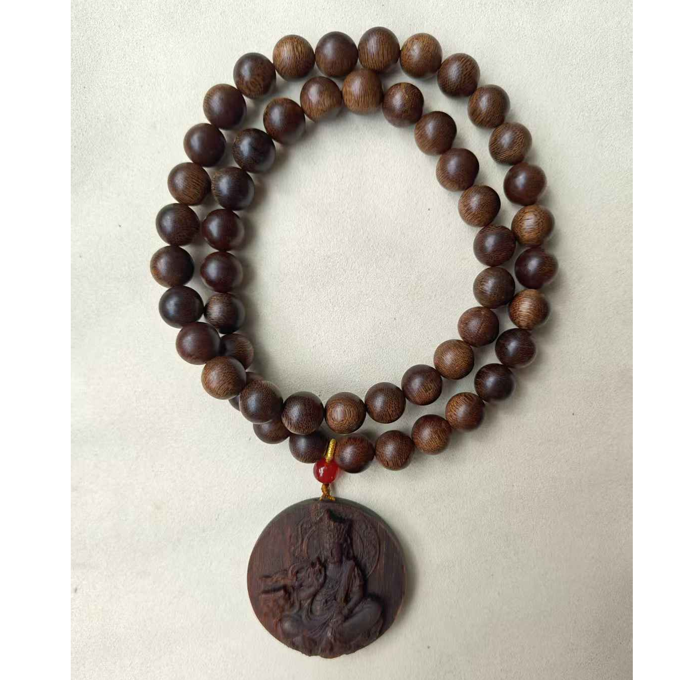 ZWD7G多圈沉香珠串1.2CM+沉香木雕吊坠（多样性发货）