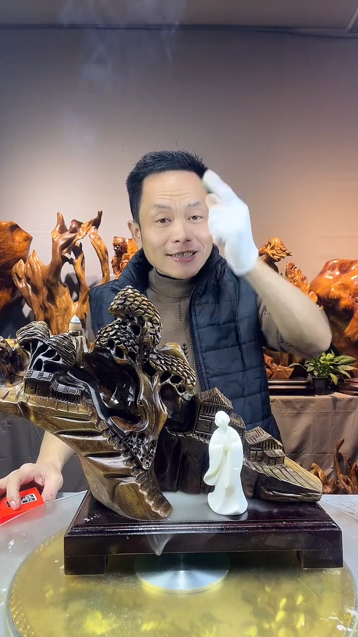 金丝楠蚂**哥小叶桢楠随行摆件37
