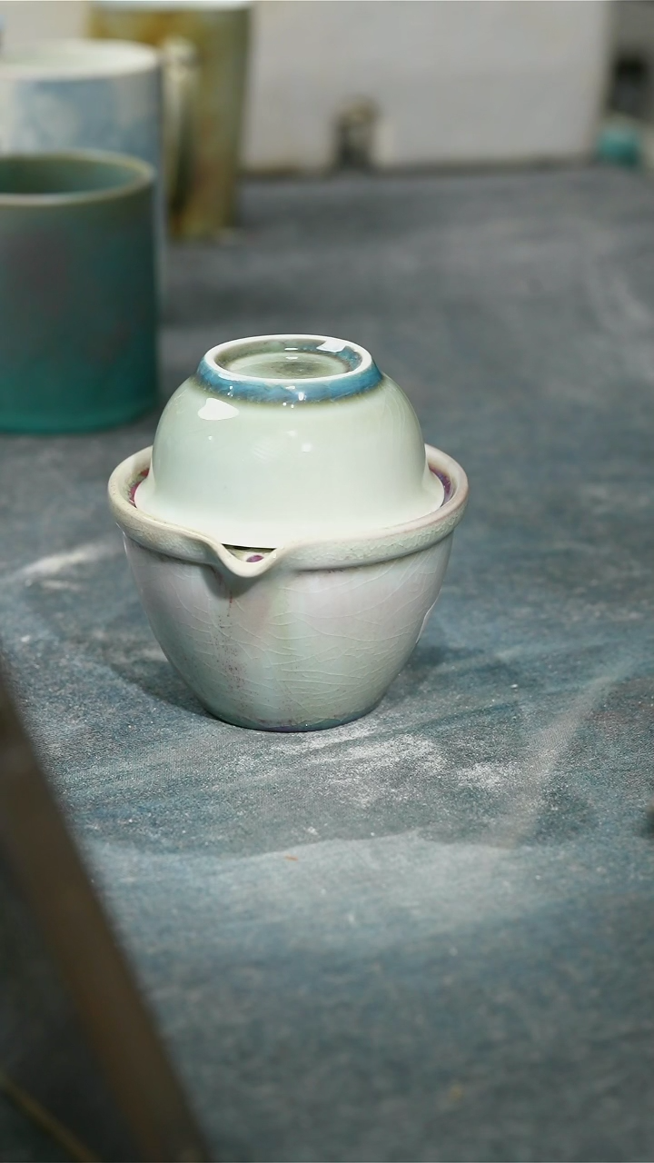 【闪购商品】碗浪鬼柴烧浪鬼家釉绘柴烧