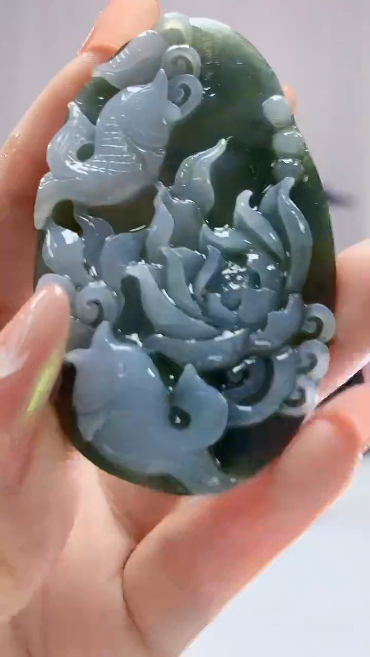 【闪购商品】定制翡翠未镶嵌5152DD-毛货挂件72