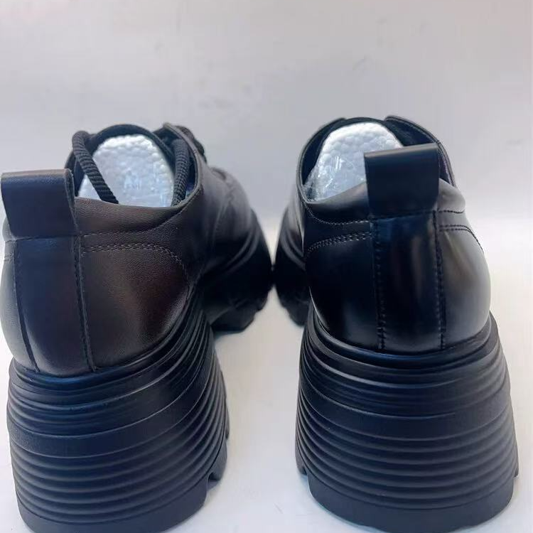 2025新款百搭英伦风系带厚底松糕乐福鞋KD40【断码随机】