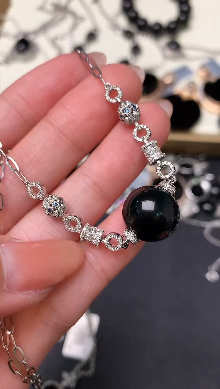 【闪购商品】翡翠颈饰18K金镶嵌164-套链